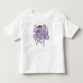 Octopus Painter Paint Kinder Shirts (Voorkant)