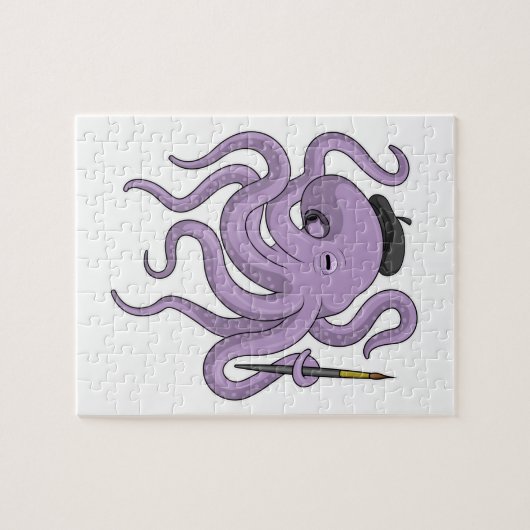 Octopus Painter Paint Legpuzzel (Horizontaal)