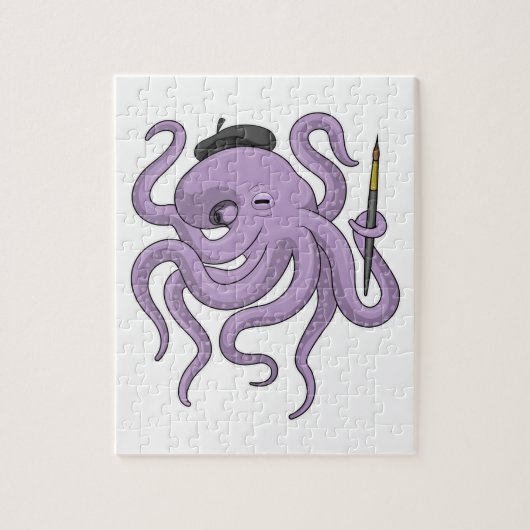 Octopus Painter Paint Legpuzzel (Verticaal)