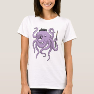 Octopus Painter Paint T-shirt