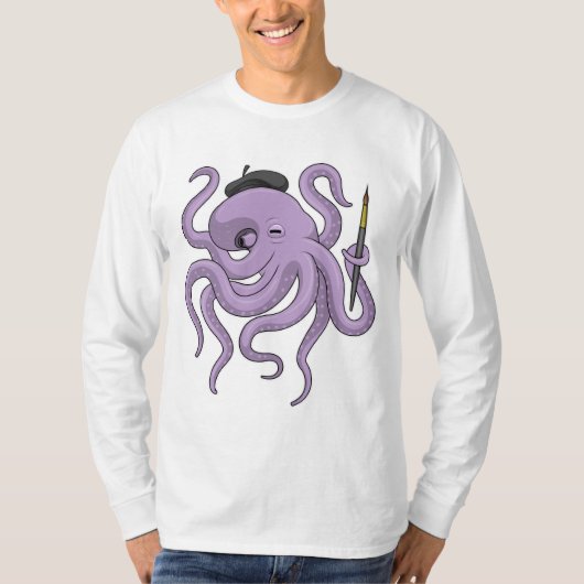Octopus Painter Paint T-shirt (Voorkant)