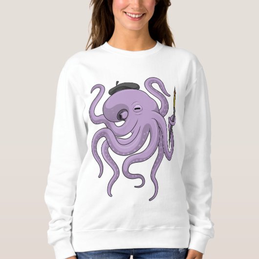 Octopus Painter Paint Trui (Voorkant)
