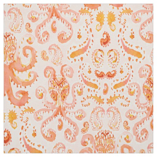 OCTOPUS PAISLEY Coral Coastal Stof (Swatch)