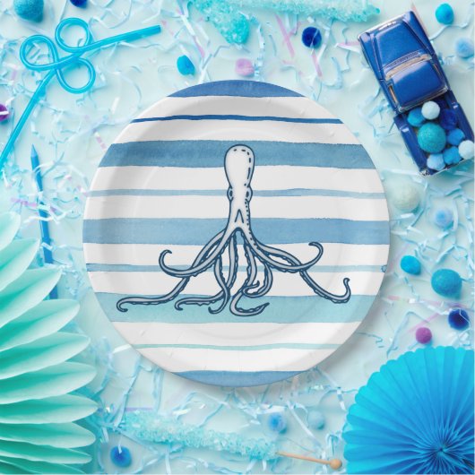 Octopus Papieren Bordje (Feest)