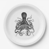 octopus papieren bordje (Voorkant)