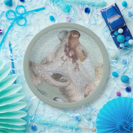 Octopus Papieren Bordje (Feest)