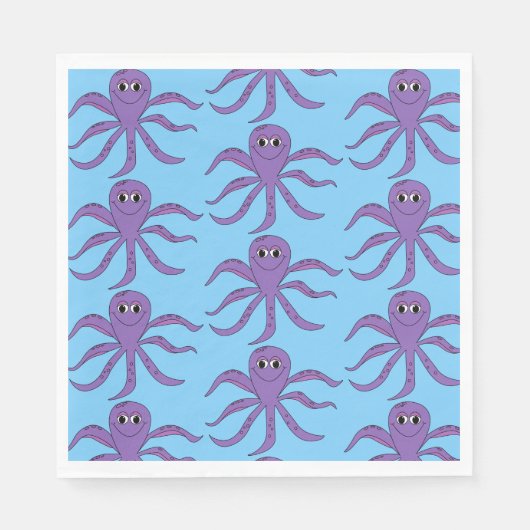 Octopus papieren servetten (Voorkant)