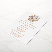 Octopus parel nautische strand thema minimalistisc folie uitnodiging (Gedraaid)