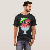 Octopus Party Cocktail paraplu T-shirt (Voorkant volledig)