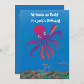 Octopus Party  Kaart (Voorkant / Achterkant)