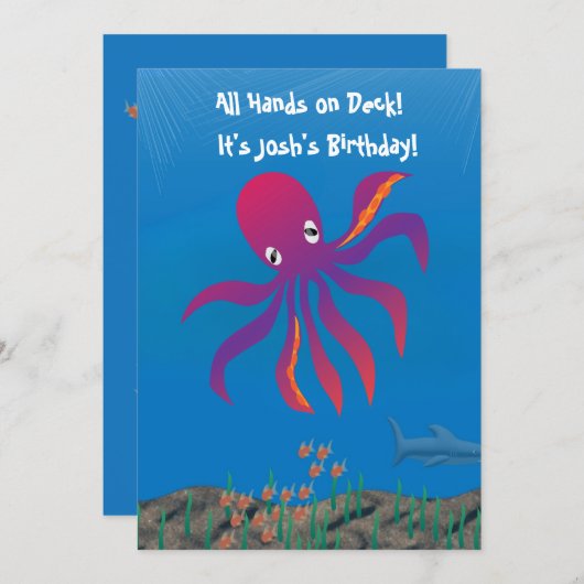 Octopus Party  Kaart (Voorkant / Achterkant)