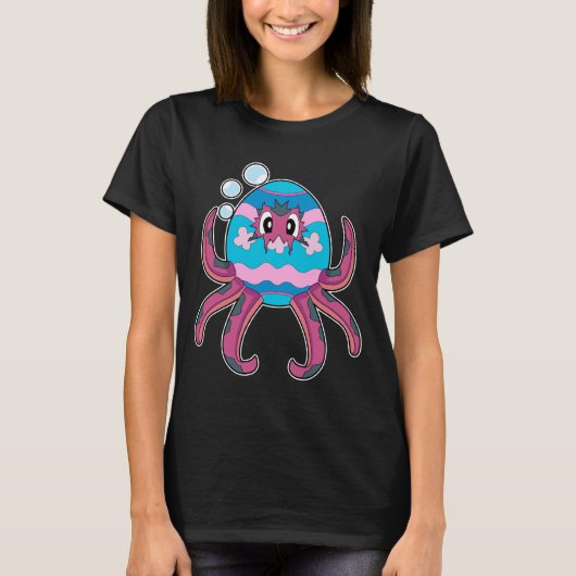 Octopus Pasen Paasei T-shirt (Voorkant)