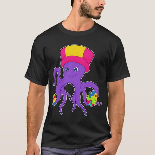 Octopus Pasen Paaseieren T-shirt (Voorkant)