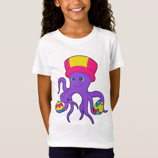 Octopus Pasen Paaseieren T-shirt (Voorkant)