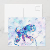 octopus pastel in droom briefkaart (Voorkant / Achterkant)