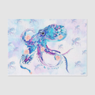 octopus pastel in droom tissuepapier