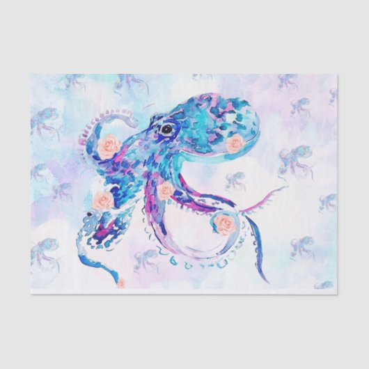 octopus pastel in droom tissuepapier (Voorkant)