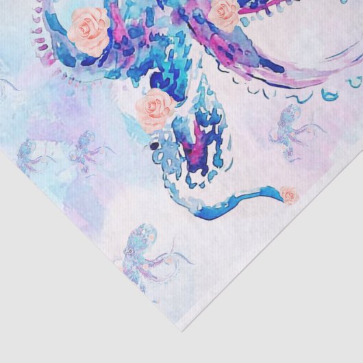 octopus pastel in droom tissuepapier (Detail)