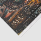 Octopus Patina Blue Rust Decoupage Tissuepapier (Detail)