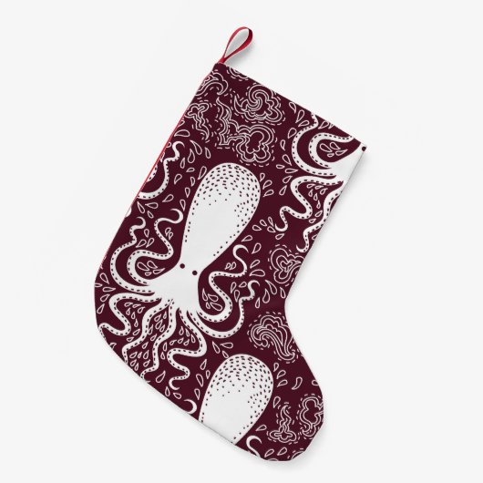  Octopus patroon. Kleine Kerstsok (Voorkant (Hangend))