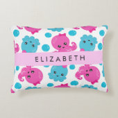 Octopus Patroon, Leuke Octopus, Zee, Jouw naam Accent Kussen (Voorkant)