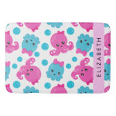 Octopus Patroon, Leuke Octopus, Zee, Jouw naam Badmat (Voorkant)