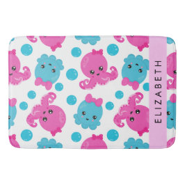 Octopus Patroon, Leuke Octopus, Zee, Jouw naam Badmat
