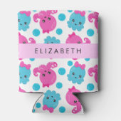 Octopus Patroon, Leuke Octopus, Zee, Jouw naam Blikjeskoeler (Achterkant)