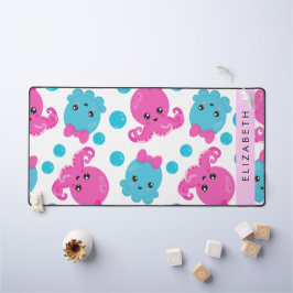 Octopus Patroon, Leuke Octopus, Zee, Jouw naam Bureaumat