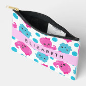 Octopus Patroon, Leuke Octopus, Zee, Jouw naam Etui (Open)