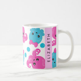 Octopus Patroon, Leuke Octopus, Zee, Jouw naam Koffiemok