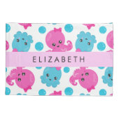 Octopus Patroon, Leuke Octopus, Zee, Jouw naam Kussensloop (Achterkant)