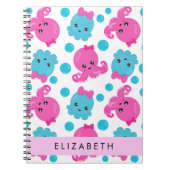 Octopus Patroon, Leuke Octopus, Zee, Jouw naam Notitieboek (Voorkant)
