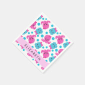 Octopus Patroon, Leuke Octopus, Zee, Jouw naam Servet (Hoek)