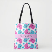 Octopus Patroon, Leuke Octopus, Zee, Jouw naam Tote Bag (Voorkant)