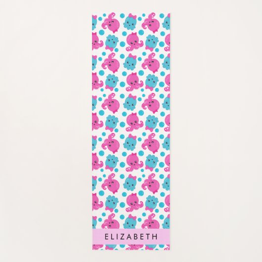 Octopus Patroon, Leuke Octopus, Zee, Jouw naam Yogamat (Voorkant)