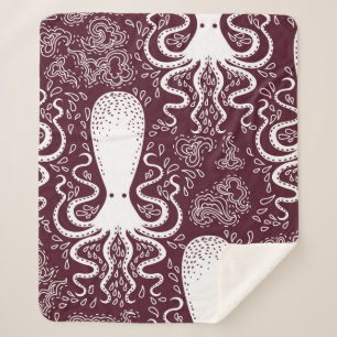 Octopus patroon. Sherpa Deken