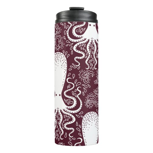 Octopus patroon. Thermosbeker (Voorkant)