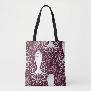Octopus patroon. Tote Bag