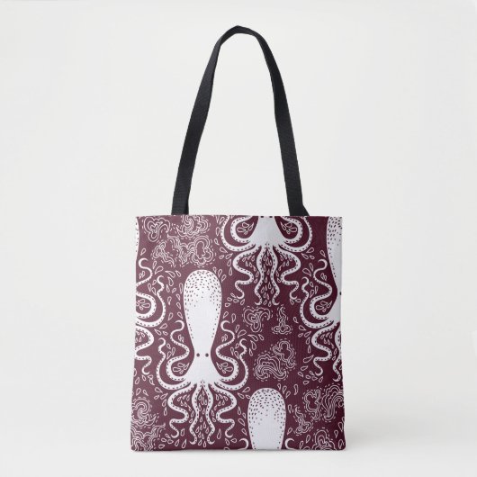 Octopus patroon. Tote Bag (Voorkant)