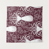  Octopus patroon. Wandkleed (Voorkant (horizontaal))