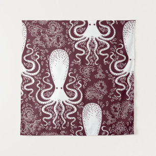  Octopus patroon. Wandkleed