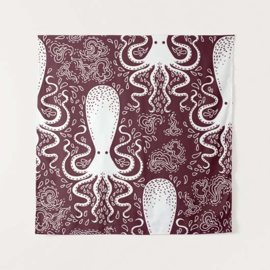  Octopus patroon. Wandkleed (Voorkant)