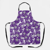 Octopus Pattern.b D Paarse BG Schort (Voorkant)