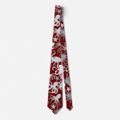 Octopus Pattern.b D Red BG Stropdas (Voorkant)