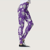 Octopus Pattern.b Paarse BG Leggings (Rechts)