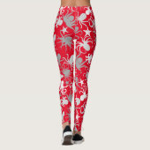 Octopus Pattern.b Red BG Leggings (Achterkant)