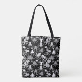 Octopus Pattern.b Zwart BG Tote Bag (Achterkant)