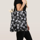 Octopus Pattern.b Zwart BG Tote Bag (Dichtbij)