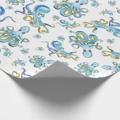 Octopus Pattern Cadeaupapier (Hoek)